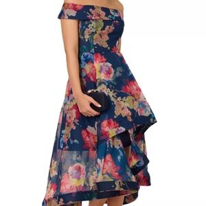 Adrianna Papell Women's Floral Organza High-Low Gown Size 6, 2025 collection